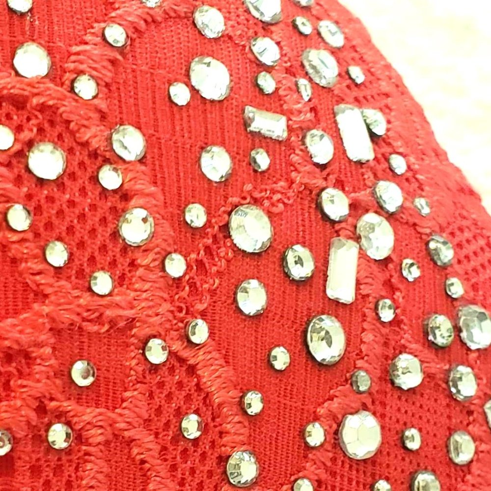 Victoria's Secret LIMITED EDITION 2007 Very Sexy Crystal Diamanté Bra - Red 34c - Picture 6 of 12